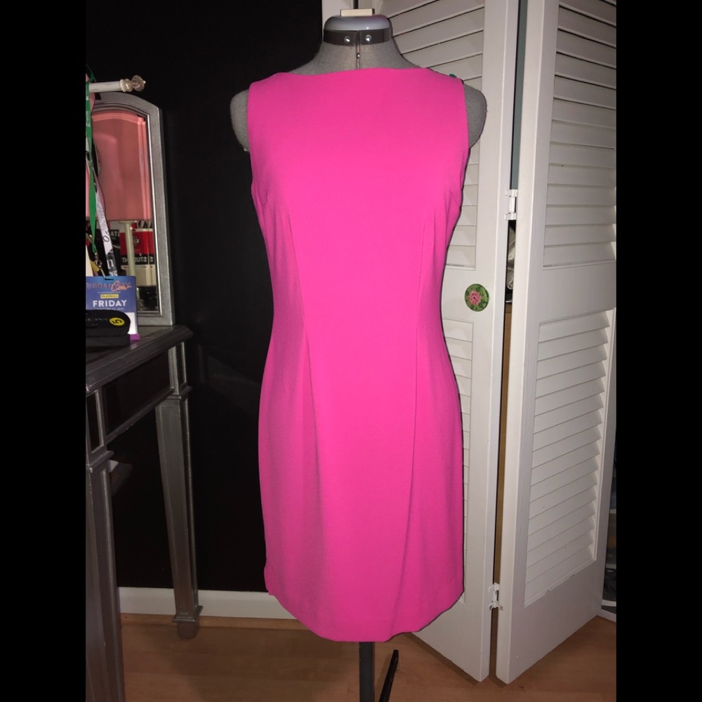 Amanda Smith hot pink sheath dress